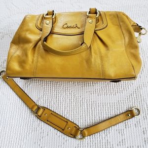 COACH Ashley Satchel Yellow Leather
